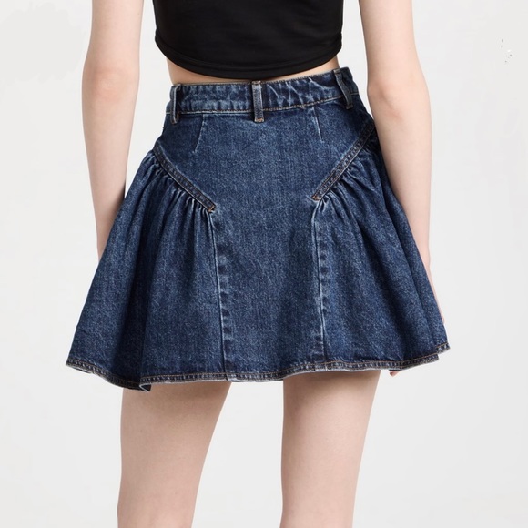 BNWT self-portrait ruffle denim skirt - US4 - Picture 3 of 3